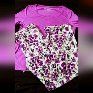 EUC 2 piece Purple Pajamas/ Lounge set